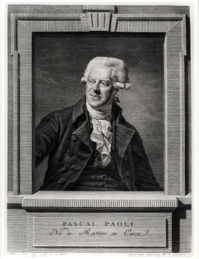 Porträt von Pascal Paoli, graviert von Benoit Louis Henriquez, 1793 von Michel Martin Drolling