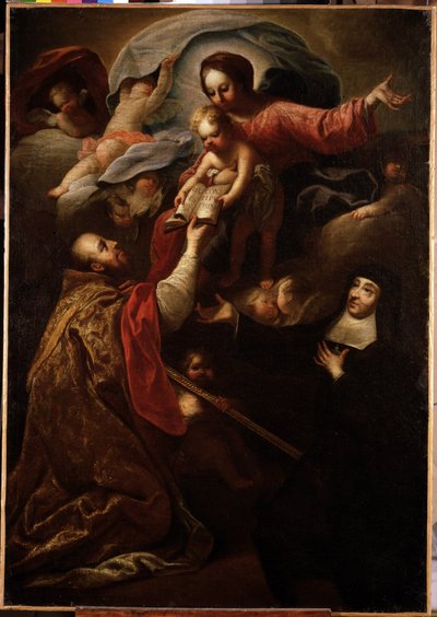 Maria mit Kind, Heiliger Franz von Sales und Heilige Jeanne de Chantal von Michel Serre