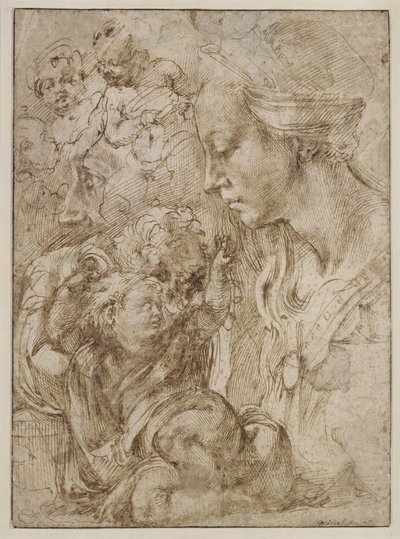 Studien für eine Heilige Familie von Michelangelo