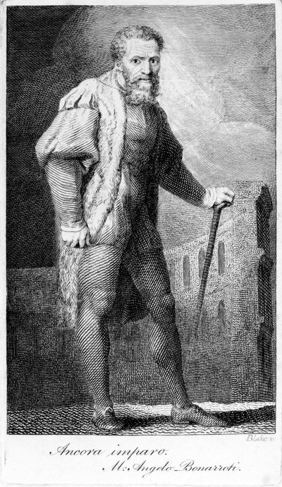 Ancora imparo, graviert von William Blake, Illustration aus 