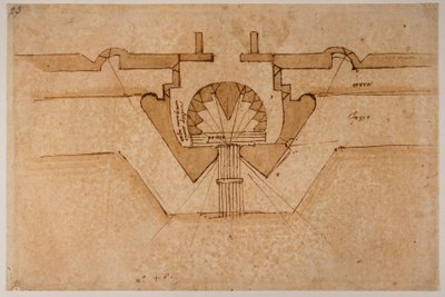 Entwurf für ein Bollwerk für ein Tor von Michelangelo Buonarroti