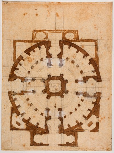 Grundriss für San Giovanni dei Fiorentini von Michelangelo Buonarroti