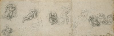Studien eines schlafenden Apostels und anderer Figuren von Michelangelo Buonarroti