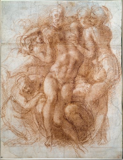 Studie für die Pietà (Zeichnung) von Michelangelo Buonarroti
