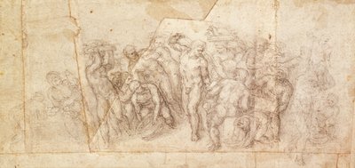 Studie von Figuren für eine Erzählszene von Michelangelo Buonarroti