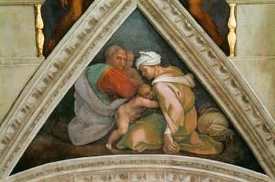 Die Vorfahren Christi: Ozias, Sixtinische Kapelle im Vatikan von Michelangelo Buonarroti
