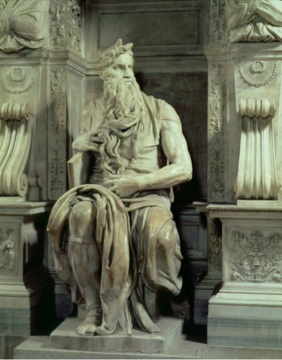 Grab von Papst Julius II. 1453-1513, Detail von Moses, 1513-16 von Michelangelo Buonarroti