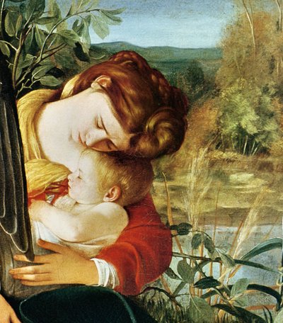 Ruhe auf der Flucht nach Ägypten (Detail, 1603) von Michelangelo Merisi Caravaggio