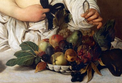 Bacchus, Detail mit Obstschale, ca. 1589 von Michelangelo Merisi da Caravaggio