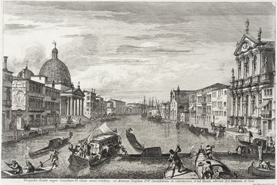 Der Große Kanal zwischen San Simone Piccolo und Santa Chiara, ca. 1740-41 von Michele Marieschi