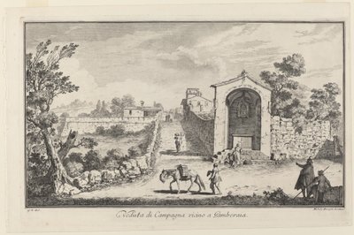 Veduta di Campagna vicino a Gamberaia von Michele Marieschi after Giuseppe Zocchi