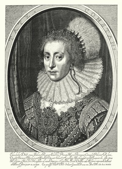 Elisabeth Stuart, Königin von Böhmen (Gravur) von Michiel Jansz. van (after) Miereveld
