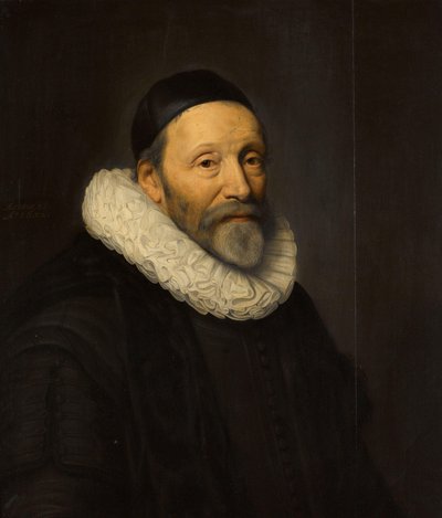Porträt von Johannes Wtenbogaert (1557-1644) von Michiel Jansz van Mierevelt (workshop of)