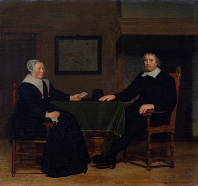 Porträt von Adriaen Corver und seiner Frau Rijckje Theulingh von Michiel van Musscher