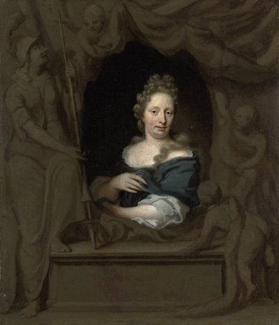 Porträt von Eva Visscher von Michiel van Musscher