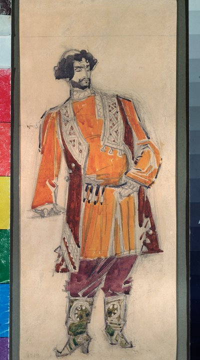 Kostümentwurf für die Oper Die Zarenbraut von Nikolai Rimski-Korsakow von Mikhail Aleksandrovich Vrubel