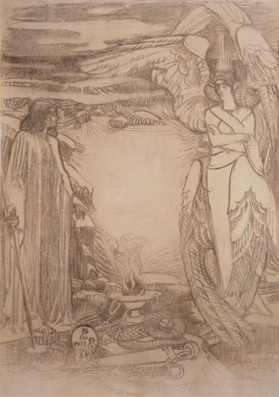 Illustration zum Gedicht Prophet von A. Puschkin, 1905 von Mikhail Aleksandrovich Vrubel