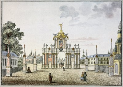 Die Roten Tore in Moskau von Mikhail Ivanovich (after) Makhaev