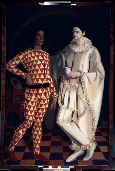 Harlekin und Pierrot (Selbstporträts) von Mikhail Nikolayevich Yakovlev