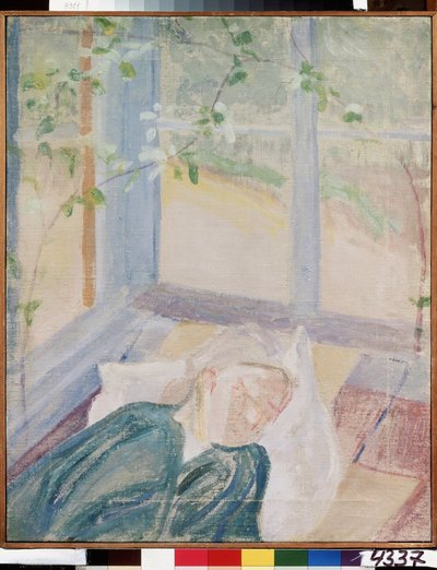 Porträt der Künstlerin Elena Guro, Frau des Malers von Mikhail Vasilievich Matyushin