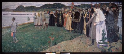 In Russland, die Volksseele. Gemälde von Mikhail Vasilyevich Nesterov (1862-1942), Öl auf Leinwand von Mikhail Vasilievich Nesterov