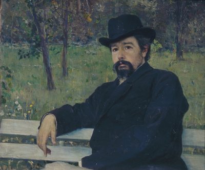 Porträt des Malers Nikolai Alexandrowitsch Jaroschenko 1846-1898 von Mikhail Vasilievich Nesterov