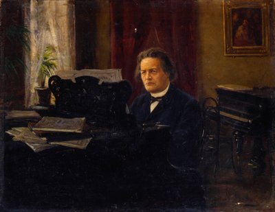 Porträt des Komponisten Anton Rubinstein, spätes 19. Jahrhundert von Mikhail Yarovoy