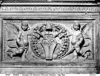 Detail der Transenna der Sixtinischen Kapelle, ca. 1484 von Mino da Fiesole