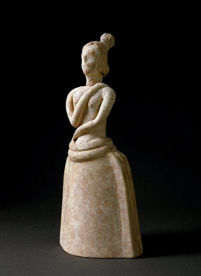 Minoische Kunst: Terrakottafigur einer Frau in Anbetungshaltung von Minoan