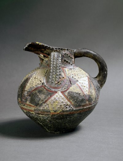 Minoische Kunst: Keramikvase im Barbotine-Stil von Minoan