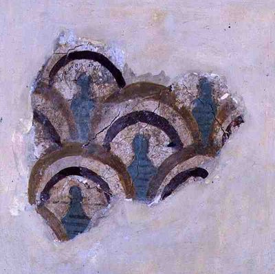 Spiralband und Blumen aus Knossos, Kreta, ca. 1500 v. Chr. von Minoan