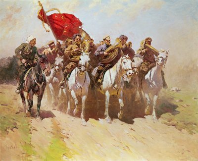 Blaskapelle der 1. berittenen Armee, 1934 von Mitrofan Borisovic Grekov