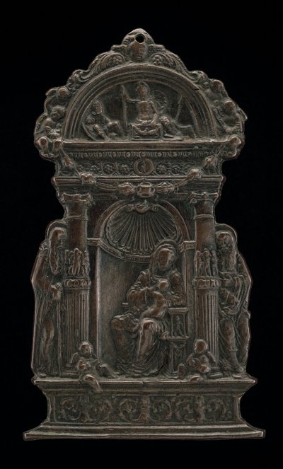 Madonna und Kind auf dem Thron mit dem heiligen Antonius Abt und dem heiligen Hieronymus von Moderno