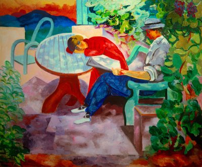 Siesta in Saint-Tropez (Kisling mit Renée) von Moise Kisling