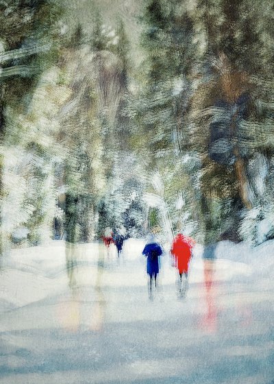 Winterlicher Waldspaziergang von Molly Fu APA