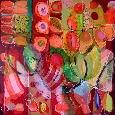 Farbige Abstrakte Botanicals von Monika Riethmueller