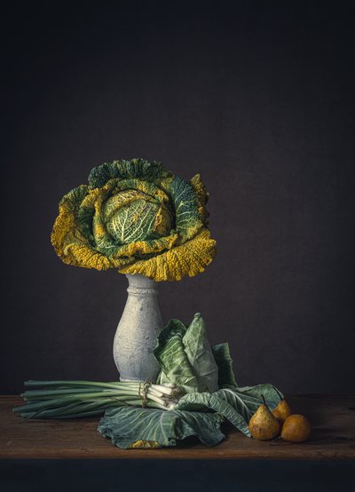 Rustikales Kohl-Stillleben von Monique van Velzen