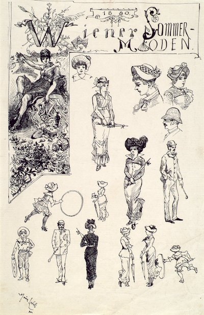 Wiener Typen 1880 (Wiener Sommermoden) von Moritz Ledeli