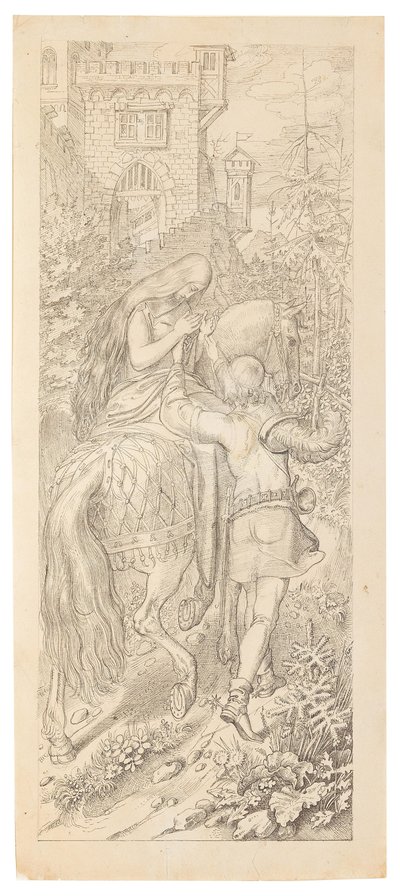 Eine Szene aus dem Märchen Die sieben Raben und ihre treue Schwester, 1830-1831 von Moritz Ludwig von Schwind