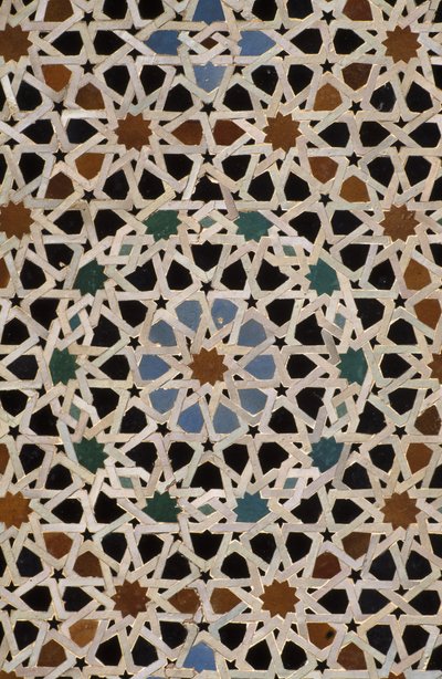 Bou Inania Madrasa, Zellij-Fliesenarbeit von Moroccan School