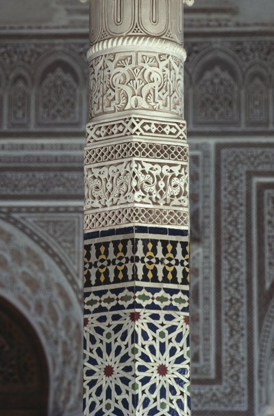 Kasbah von Thamiel Glaoui, Zellij-Fliesenarbeit, Detail (Keramik) von Moroccan School