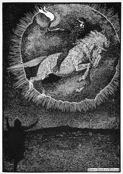 Die Vision des Mannes auf dem grauen Pferd, 1913 von Morris Meredith Williams