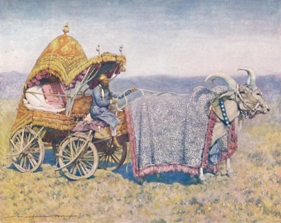 Einheimischer Ochsenkarren aus Bikanir, 1903 von Mortimer L Menpes