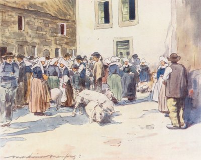 Ein Schweinemarkt von Mortimer Ludington Menpes