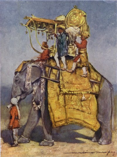 Ein Staatselefant in voller Pracht von Mortimer Ludington Menpes