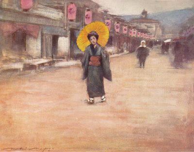 Eine Straße in Kioto, ca. 1887, 1901 von Mortimer Ludington Menpes