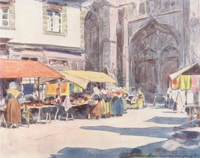 Vor der Kathedrale, Quimper von Mortimer Ludington Menpes