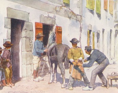 Vor der Schmiede, Pont-Aven von Mortimer Ludington Menpes