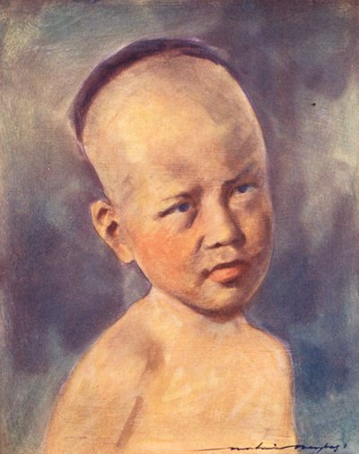 Kinder der Welt: Burmesisch, Ein Baby (Farblithografie) von Mortimer Ludington Menpes