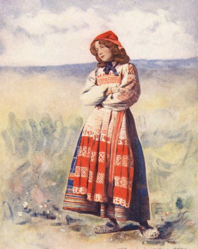 Kinder der Welt: Russisch, Warten (Farblithografie) von Mortimer Ludington Menpes